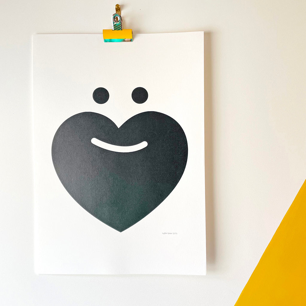 Love Beards - Handprinted Screenprint