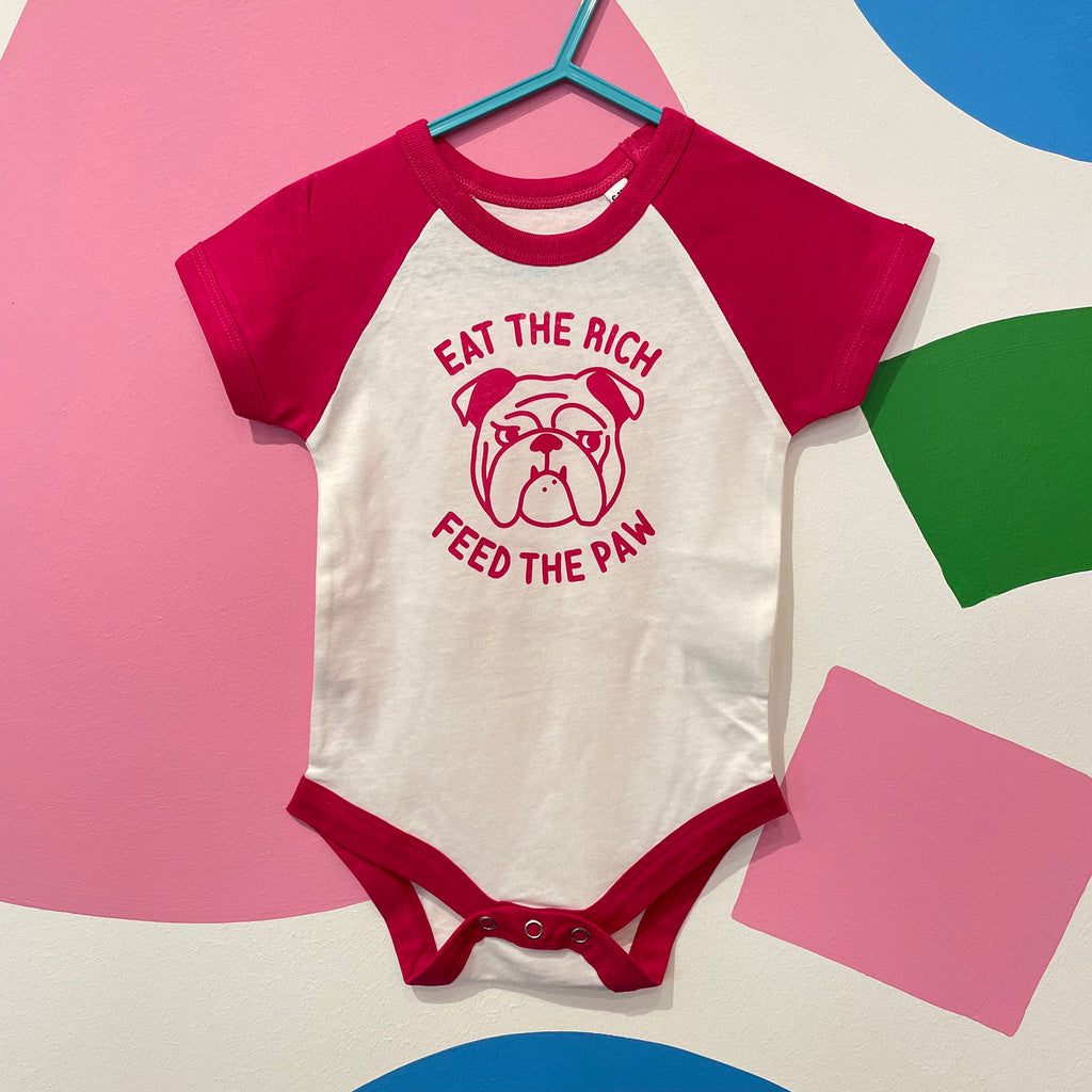 Size 6-12 Months - Eat The Rich (DOG) Baby T-shirt Vest