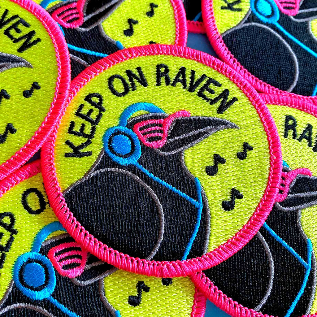 Keep on Raven Iron on Patch