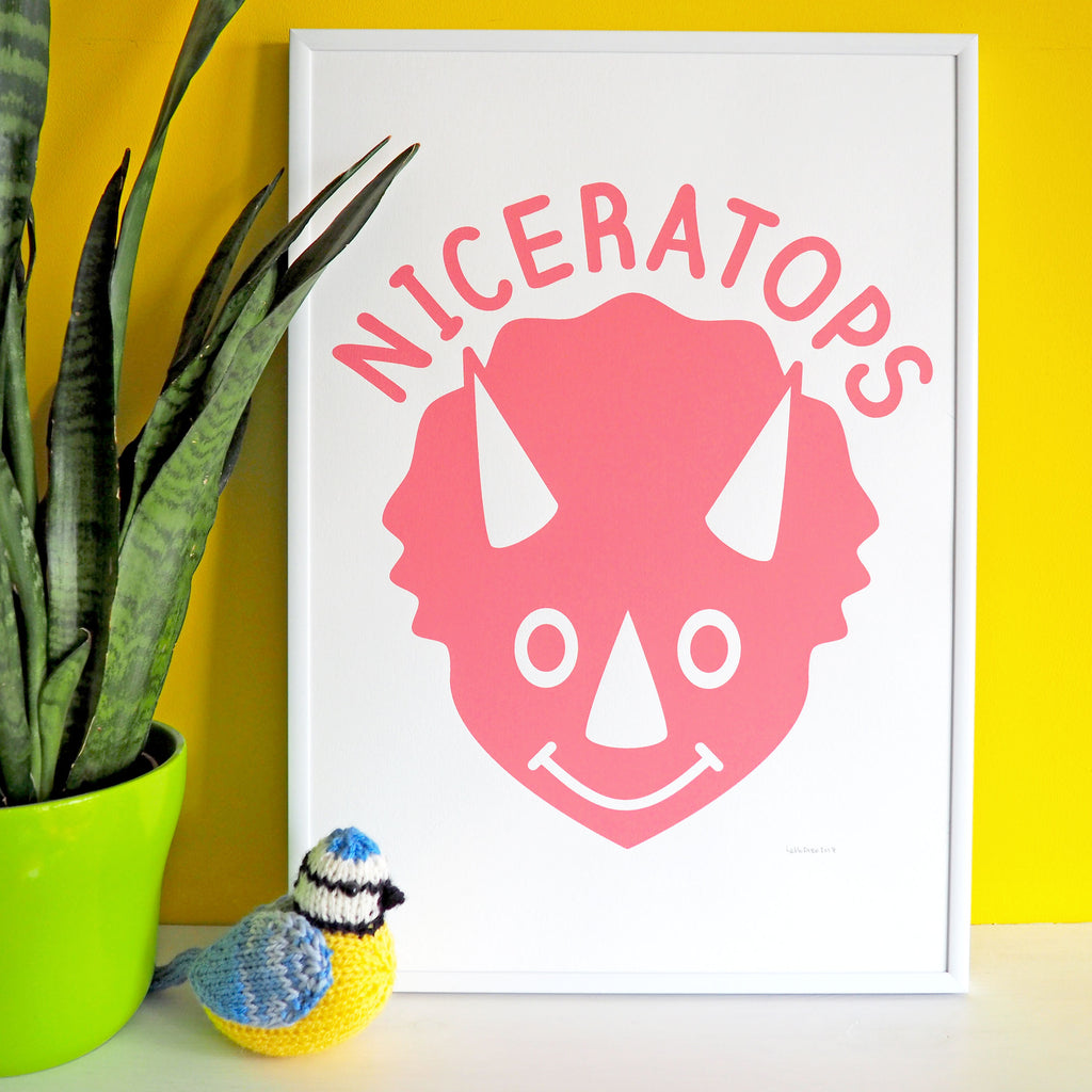 Niceratops Dinosaur Screenprint - hello DODO