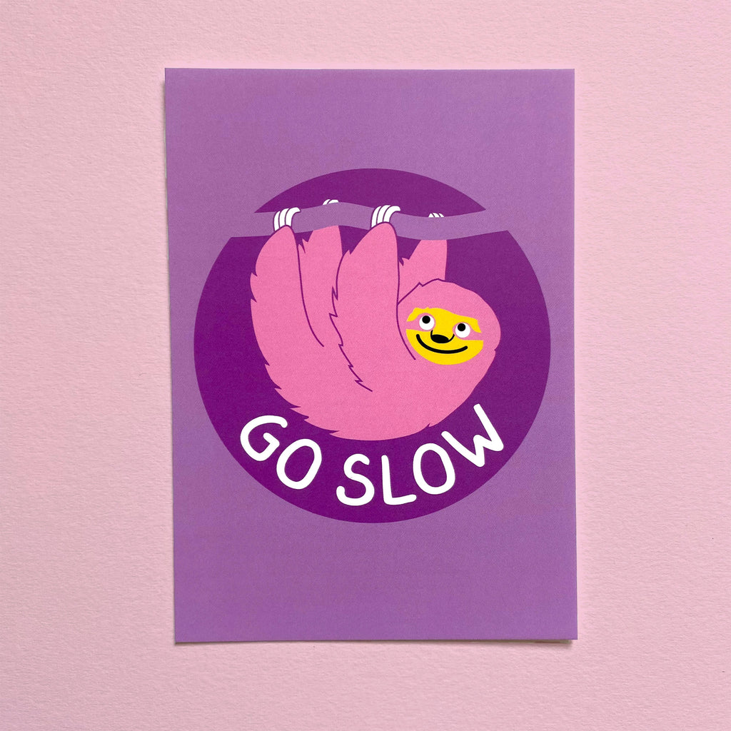 Go Slow Sloth Postcard