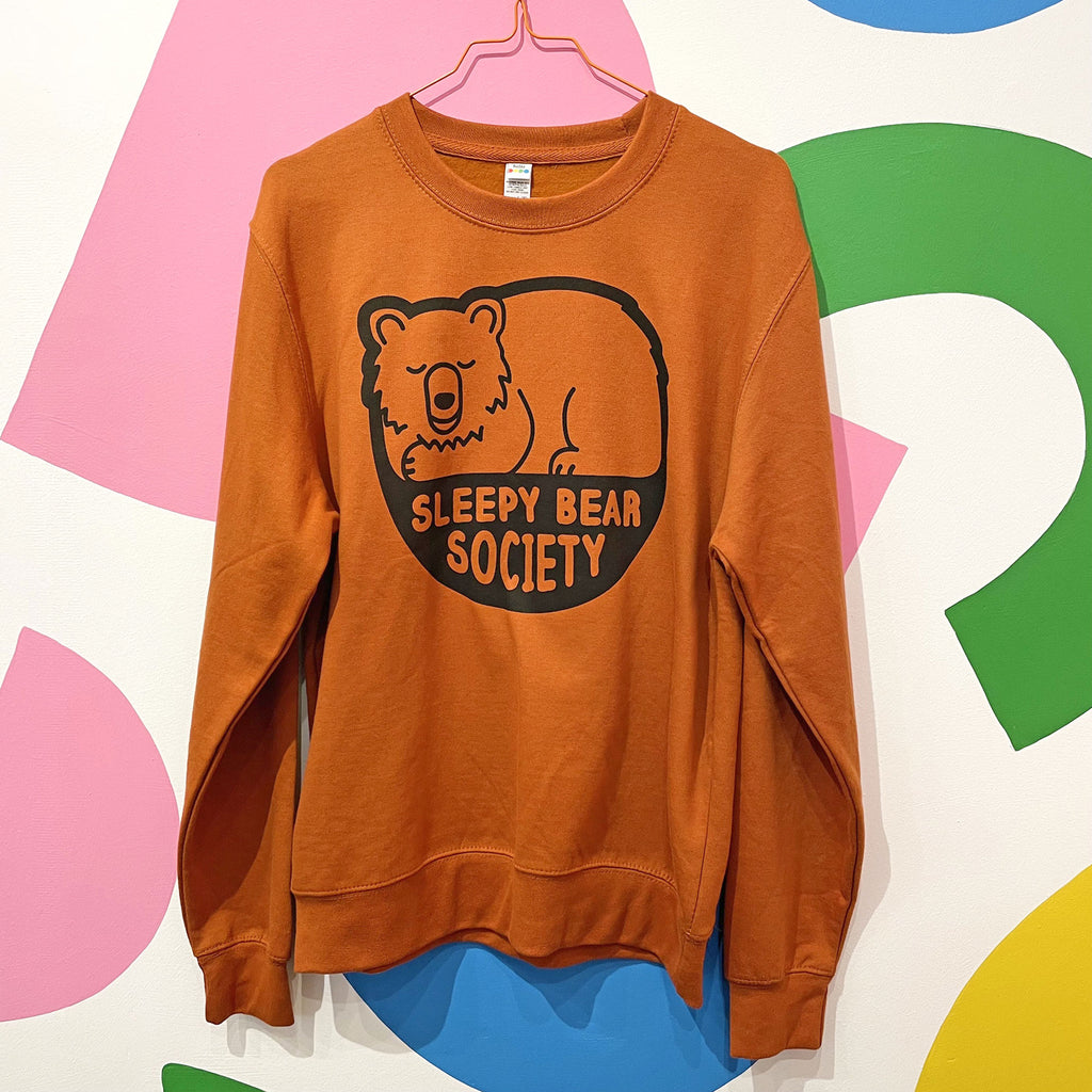 Sleepy Bear Society Sweatshirt - Ginger Biscuit